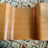 Curved wooden coffee table