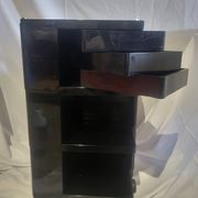 Édition précoce du chariot boby joe colombo bieffeplast noir 1970
