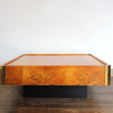 Coffee table in wooden magnifying glass for Mario Sabot