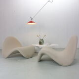 J.J.J. Hoogervorst Red Counter Balance Ceiling Lamp by Anvia Holland, 1950