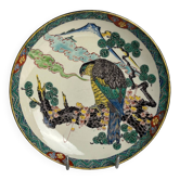 Japon, plat porcelaine fours de Kutani décor au rapace XIXème