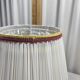 Set of 3 large vintage pleated fabric lampshades – trimmings –
