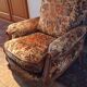 Classic armchair / Louis XV style in carved wood and jacquard velvet