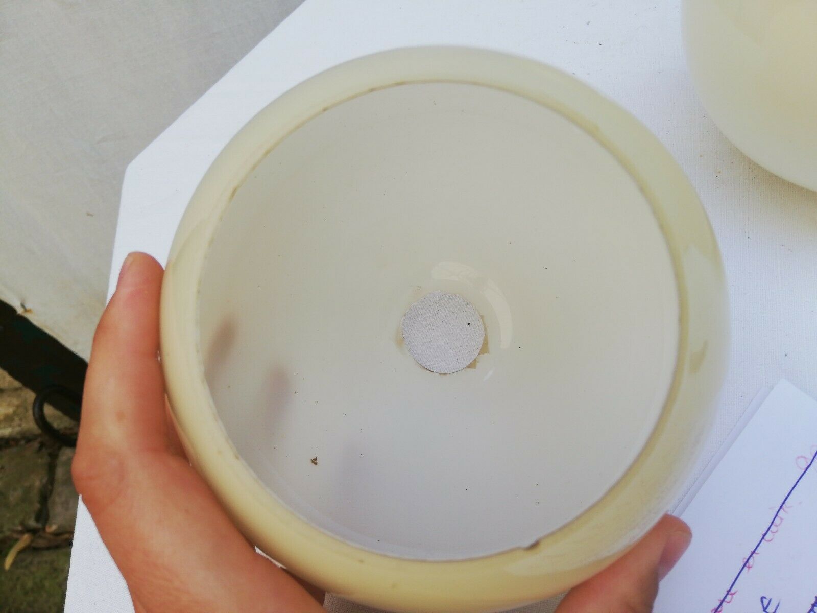 Lot of 3 globes in opaque white glass