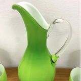 Ensemble carafe et 6 verres rétro, Murano, années 1960