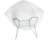Chaise Diamond en rilsan gris (rare) par Harry Bertoia pour Knoll