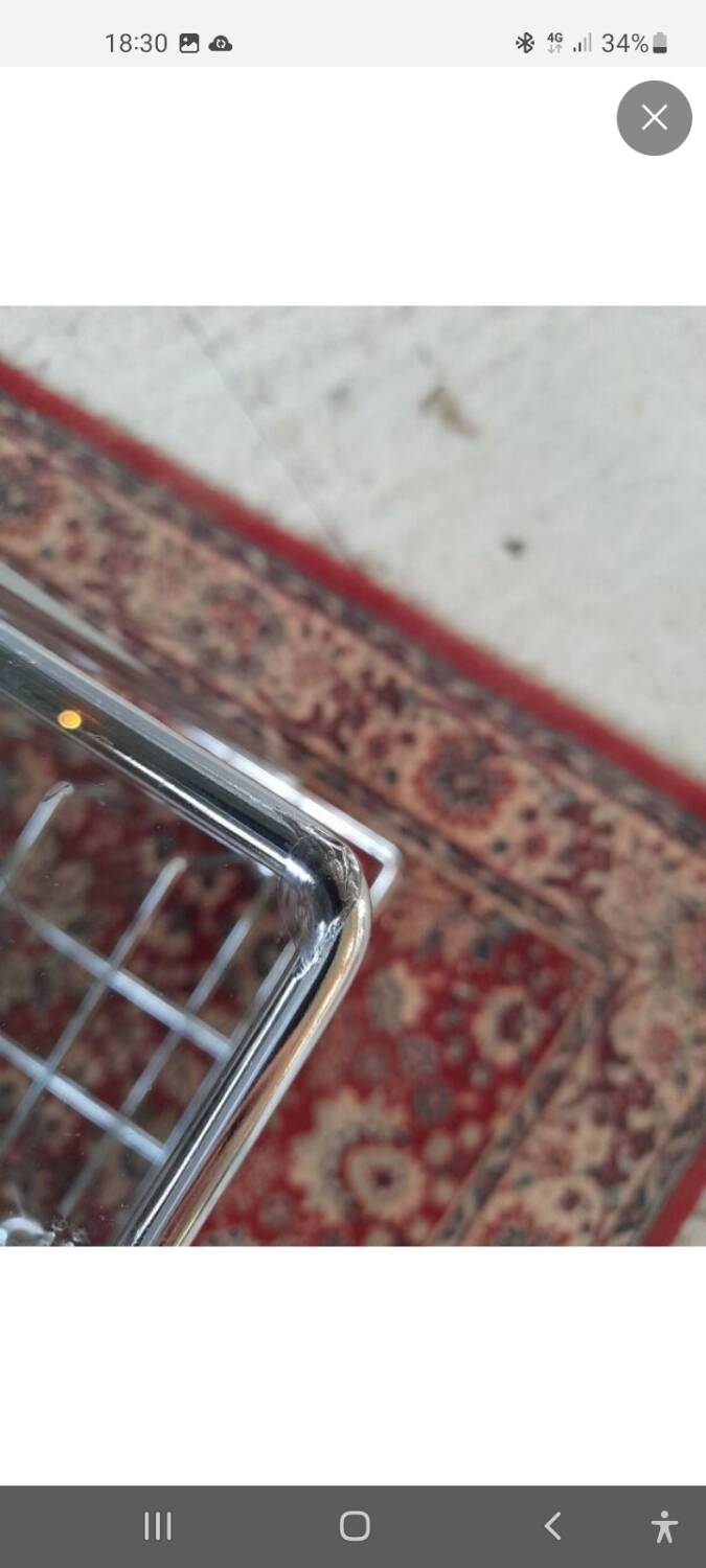 Vinyl serving trolley