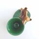 Old empty inkwell ceramic fawn pocket