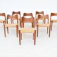 Arne Hovmand Olsen set of eight dining chairs in oak Mogens Kold Denmark 19