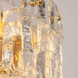 1 of 3 Palazzo chandelier in gilded brass and Murano glass, Kalmar, Austria, 1970s