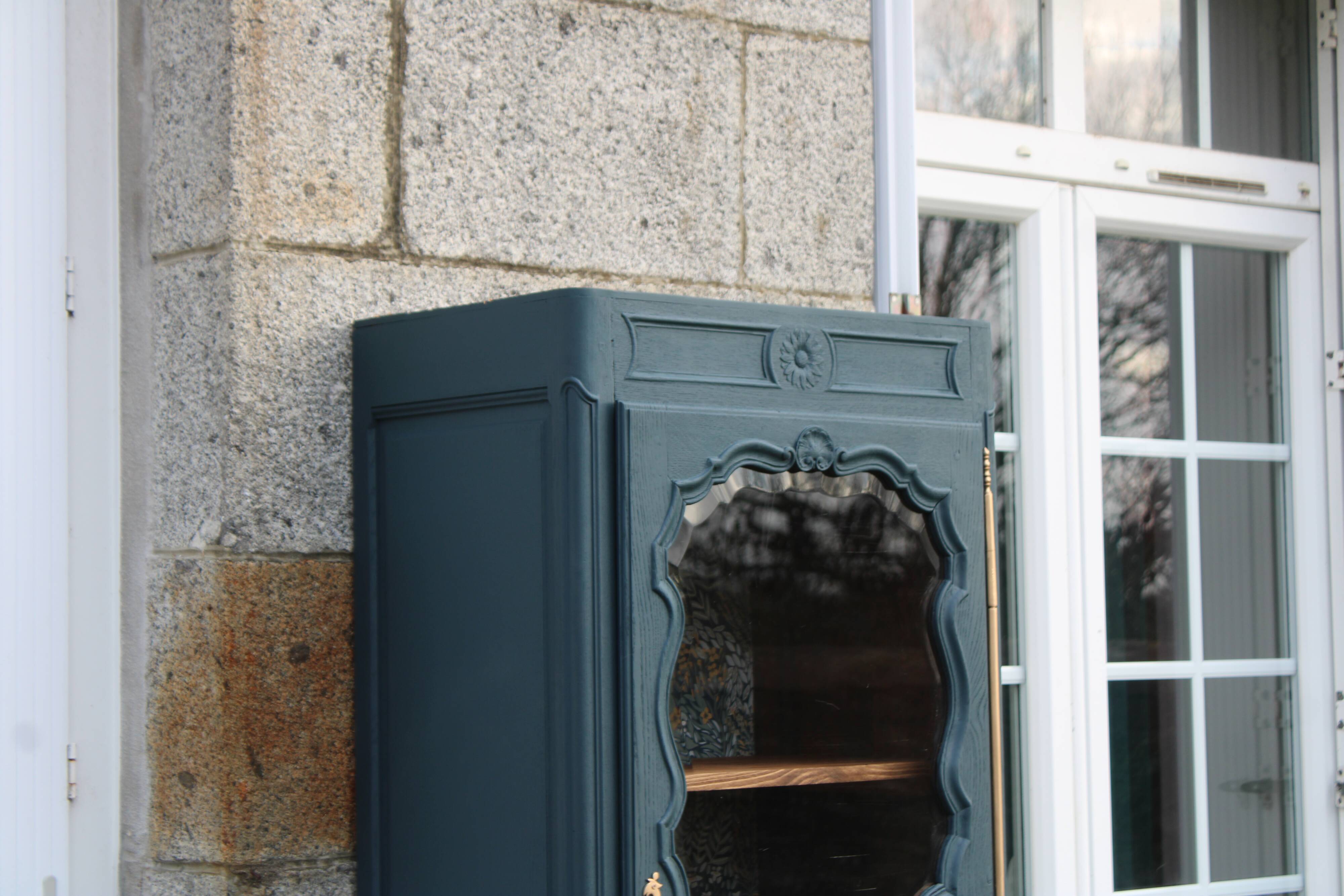 Renovated antique display cabinet