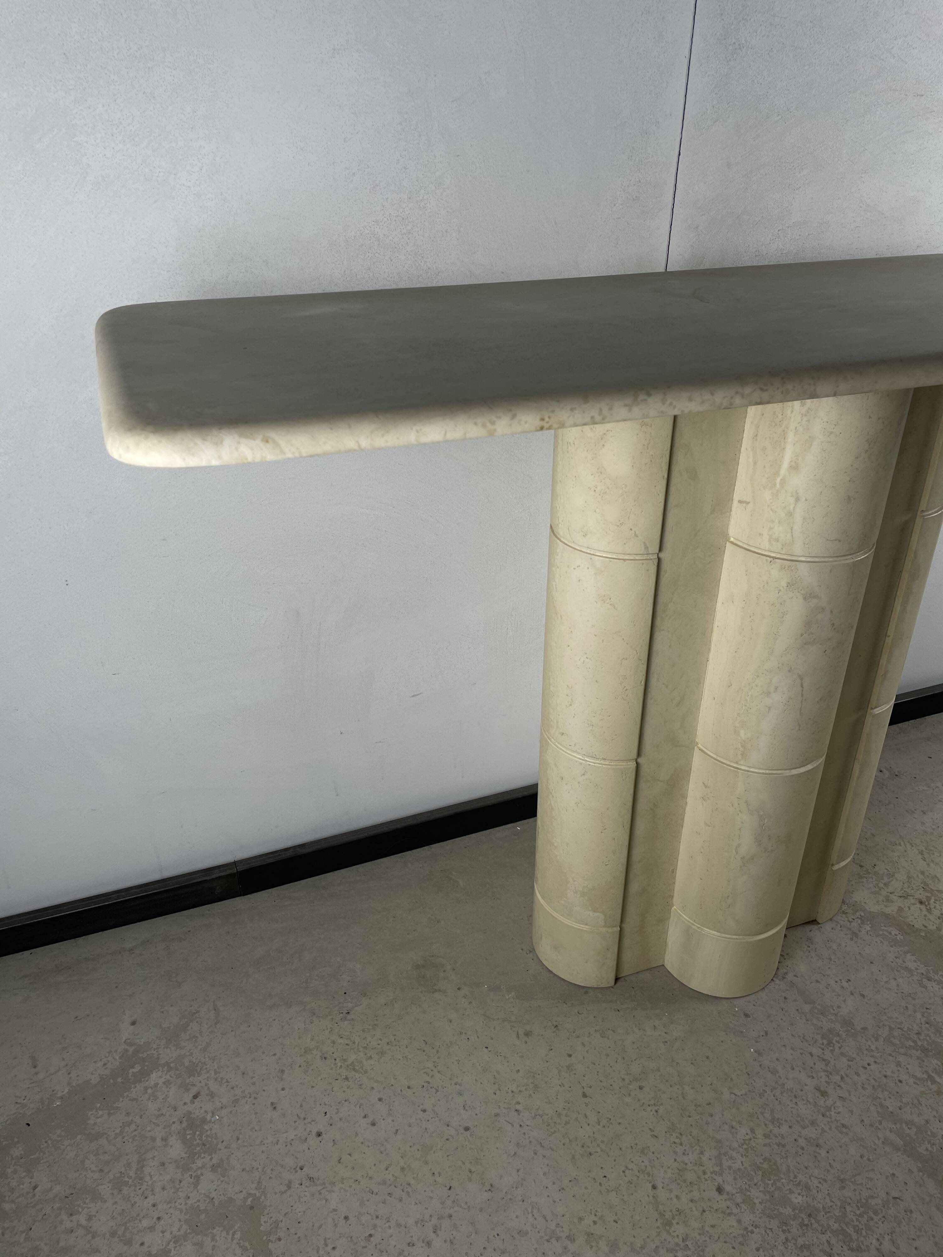 Vintage travertine console