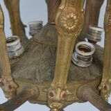 Paire de lustres de style Louis XV bronze doré 36 feux