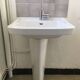 Lavabo sur pied porcelaine