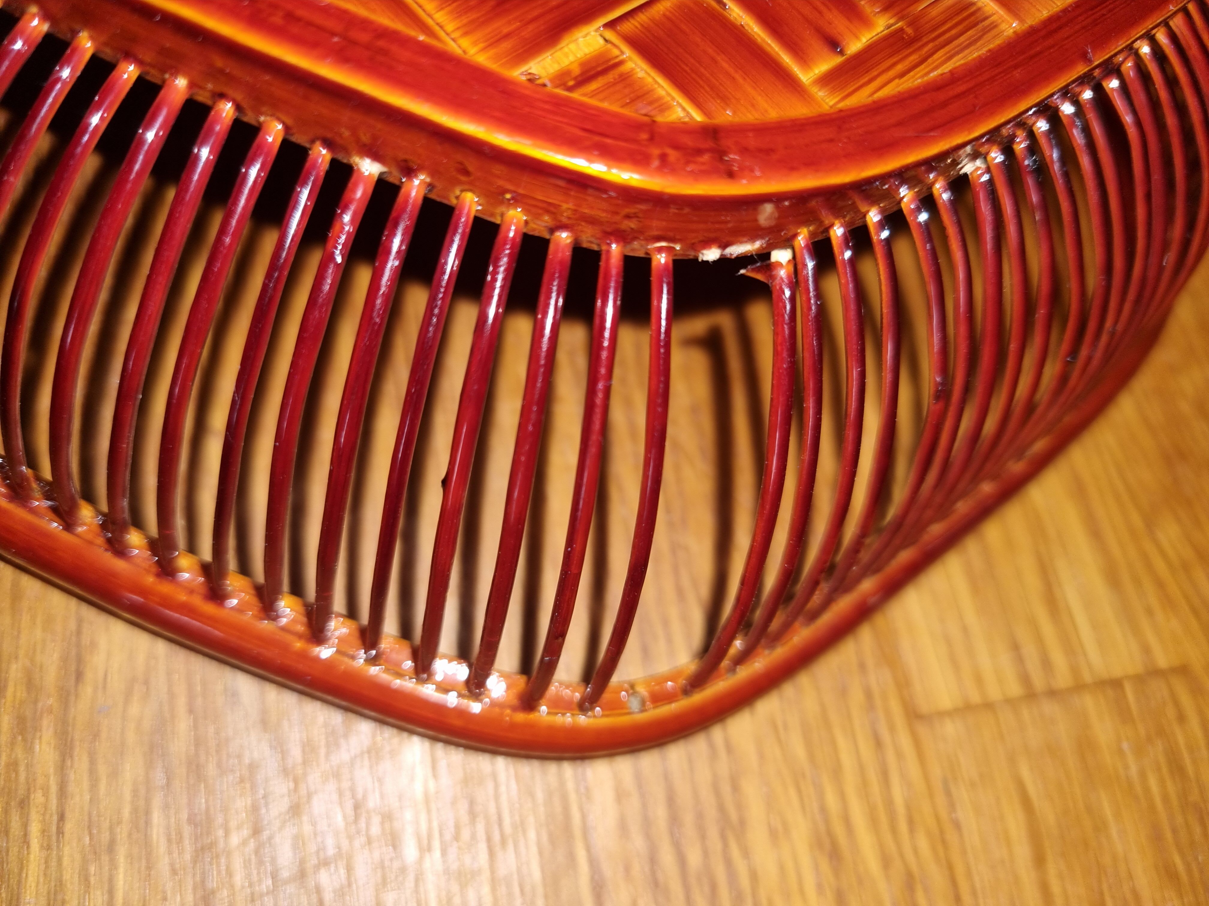 Lacquered bamboo box