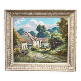 Tableau : Huile sur toile - paysage animé