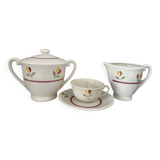 Antique earthenware coffee service from GIEN