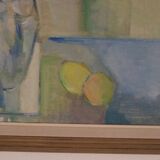 Original Swedish Oil on Canvas – “Still Life in Blue and Green”