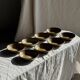 Set of 8 brown-rimmed stoneware deep plates Atelier Saint Simon D19.5