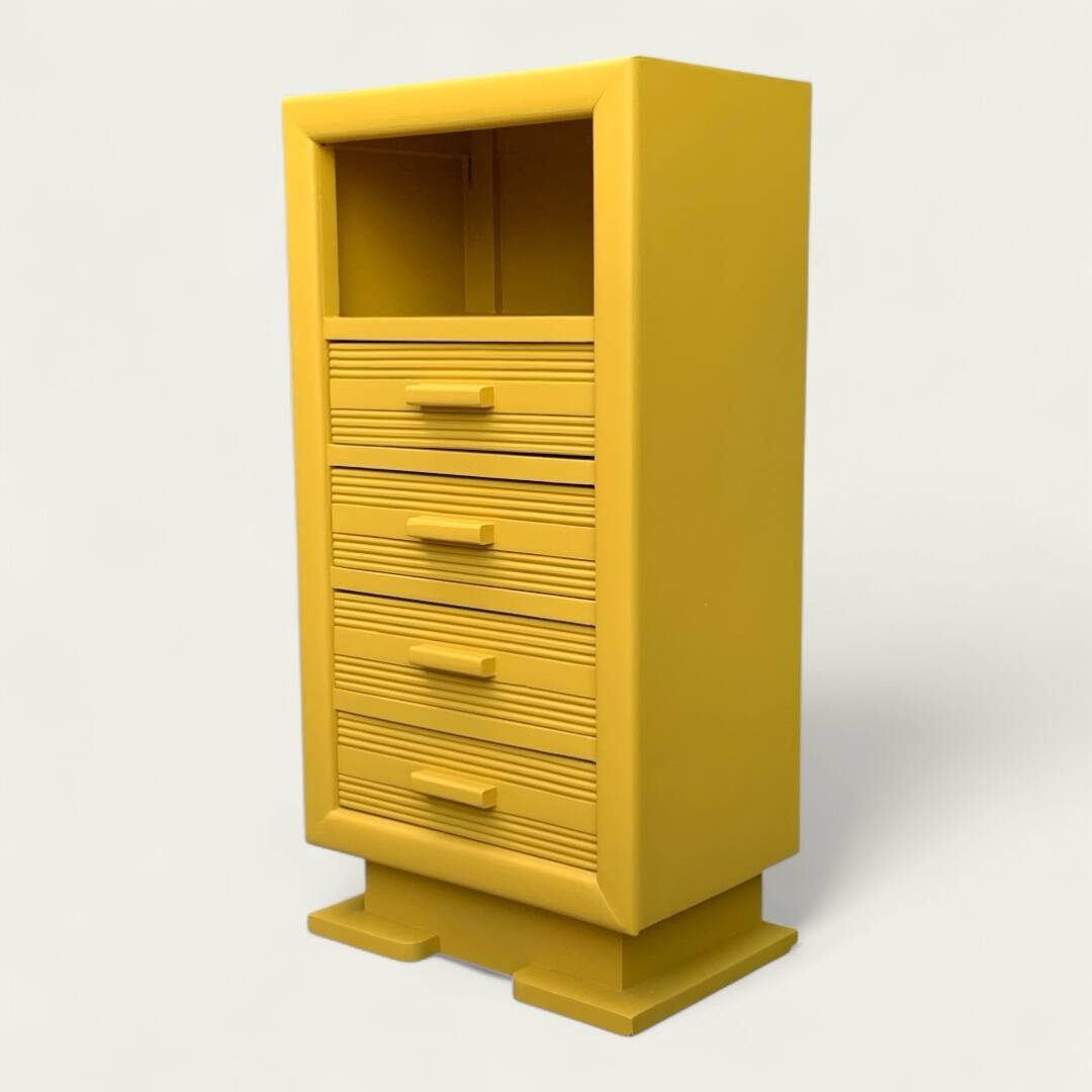 Art Deco ochre yellow chiffonier