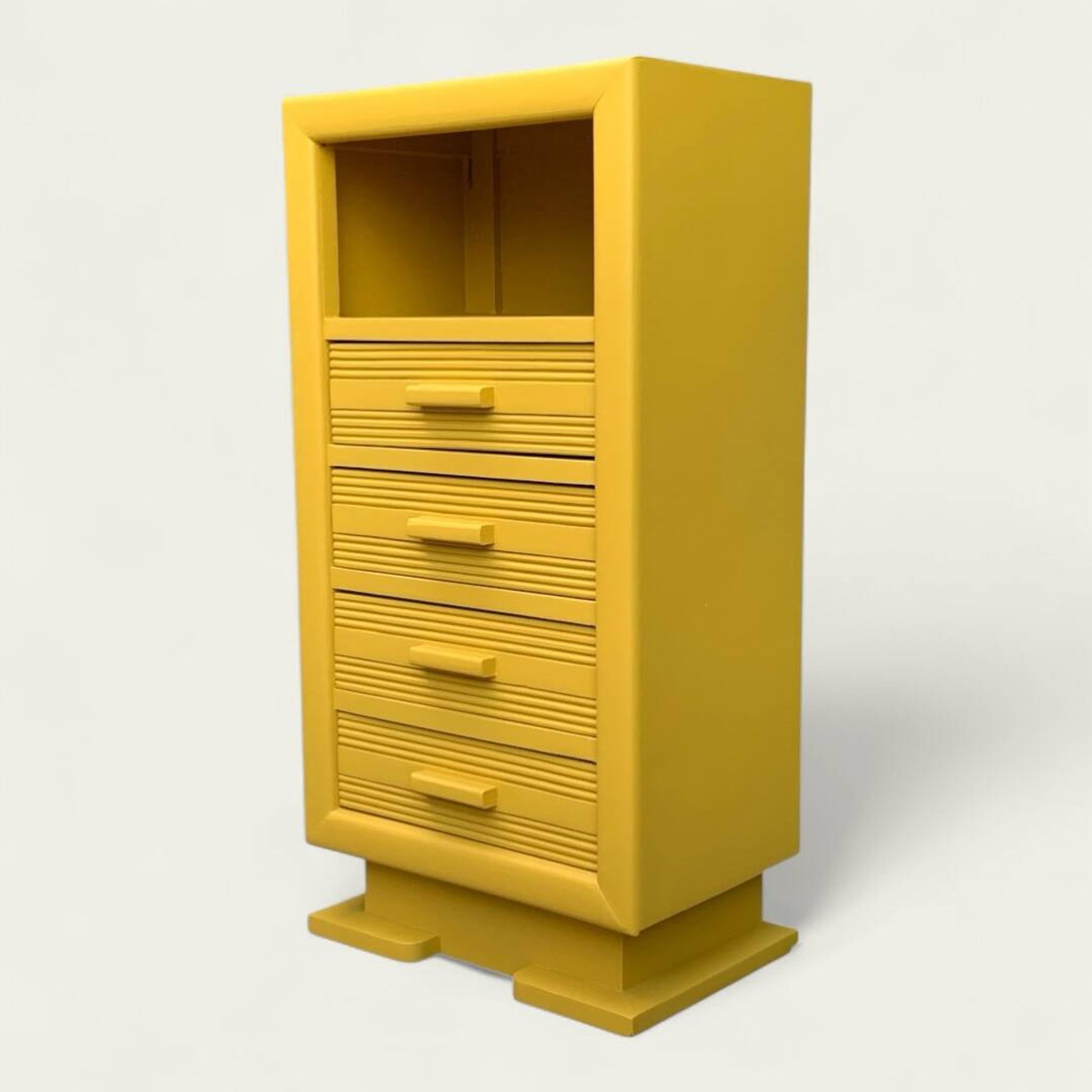 Ochre yellow Art Deco chest of drawers