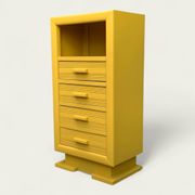 Ochre yellow Art Deco chest of drawers