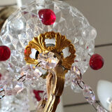 Murano chandelier with red grape pampilles