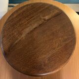 Tabouret tripode en bois année 1970 pivotable et réglable