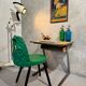 Small vintage wood and iron school desk from 1960-1970