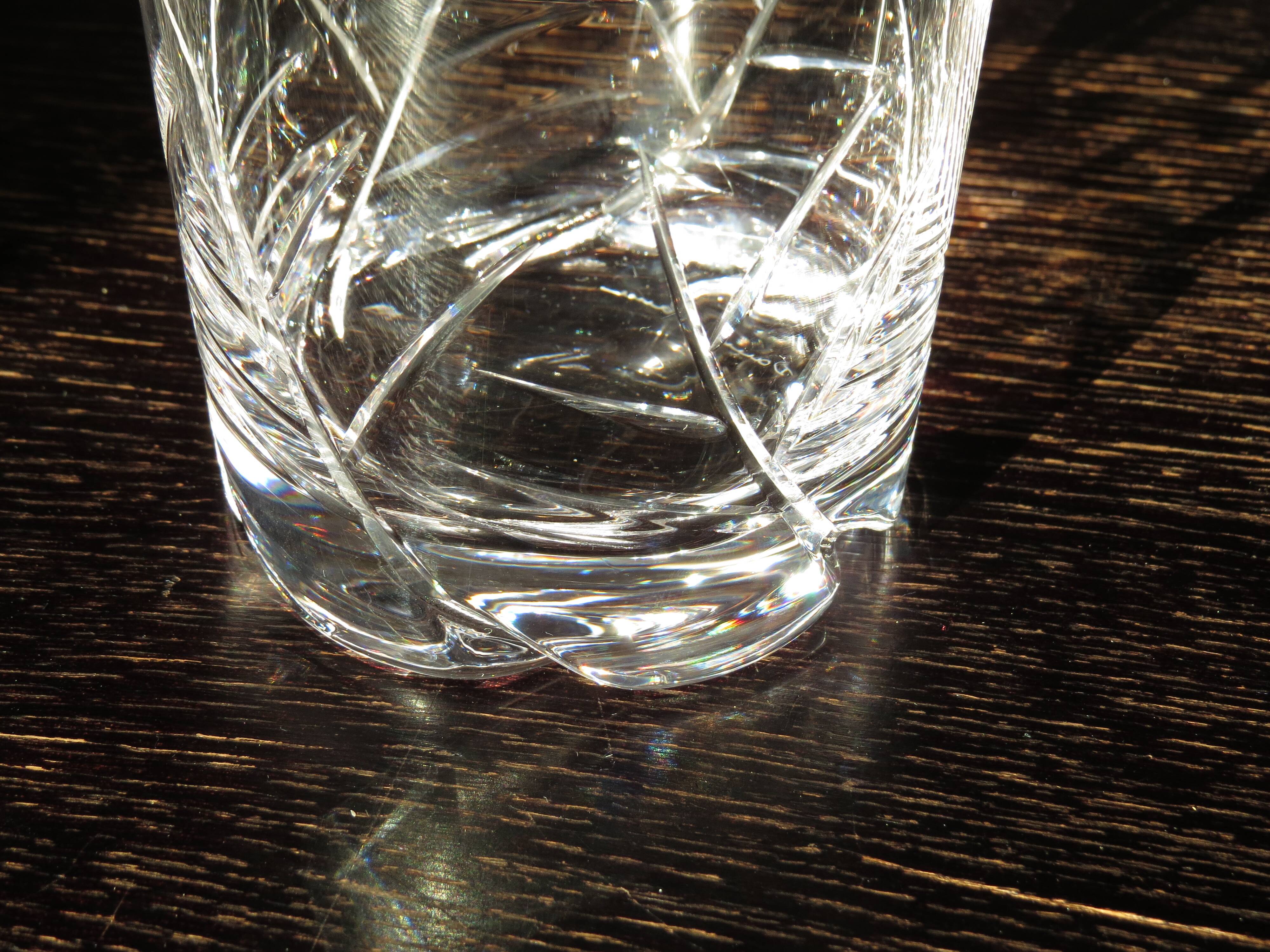 Daum crystal whiskey glasses