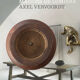 Wood and brass candle holder 1970