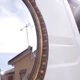 Mirror 19th wood and stuk golden oval 97x62cm