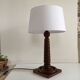 Art deco lamp rosewood carved