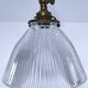 Articulated wall light glass Holophane brass porcelain