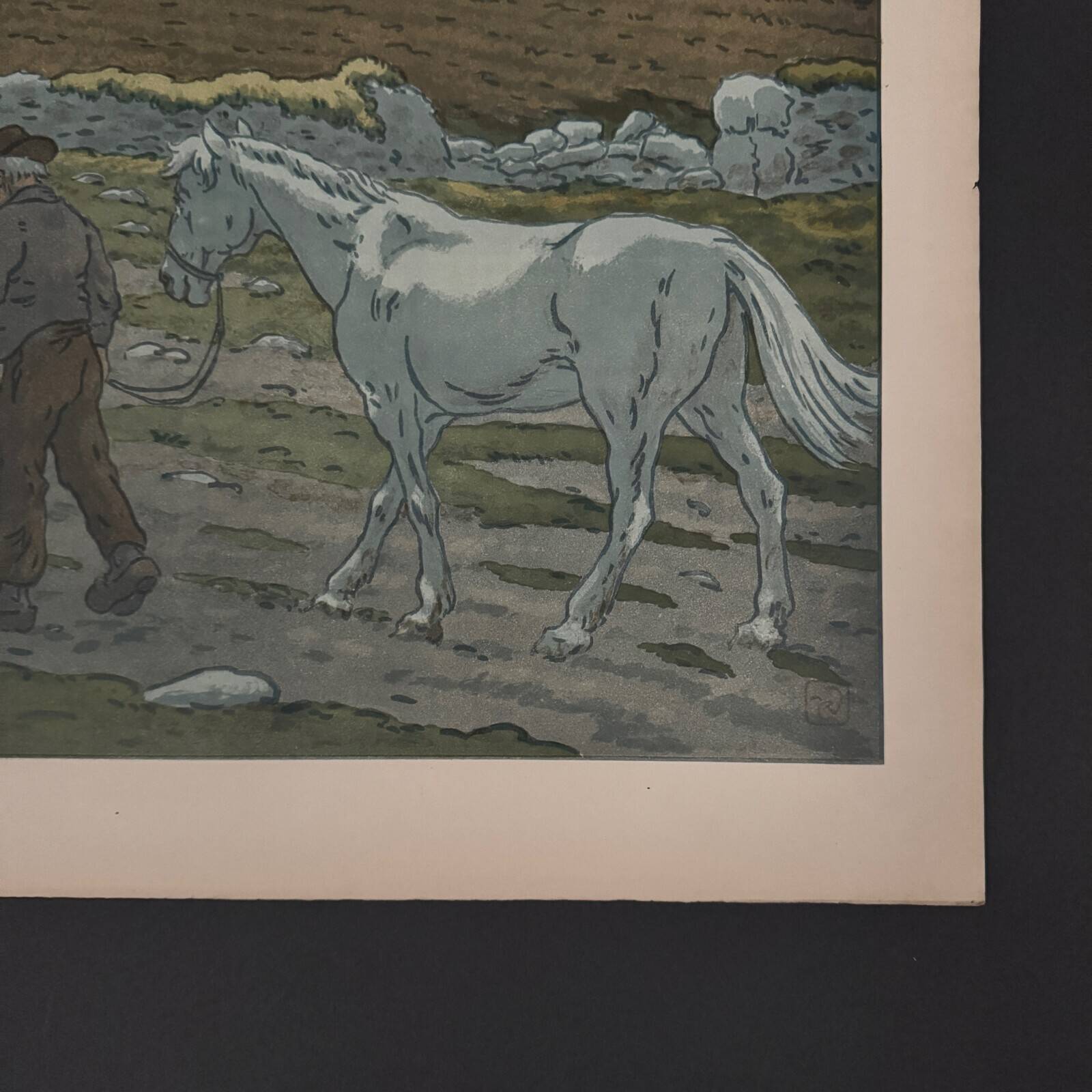 Lithograph by Henri Rivière The Aspects of Nature - The Twilight