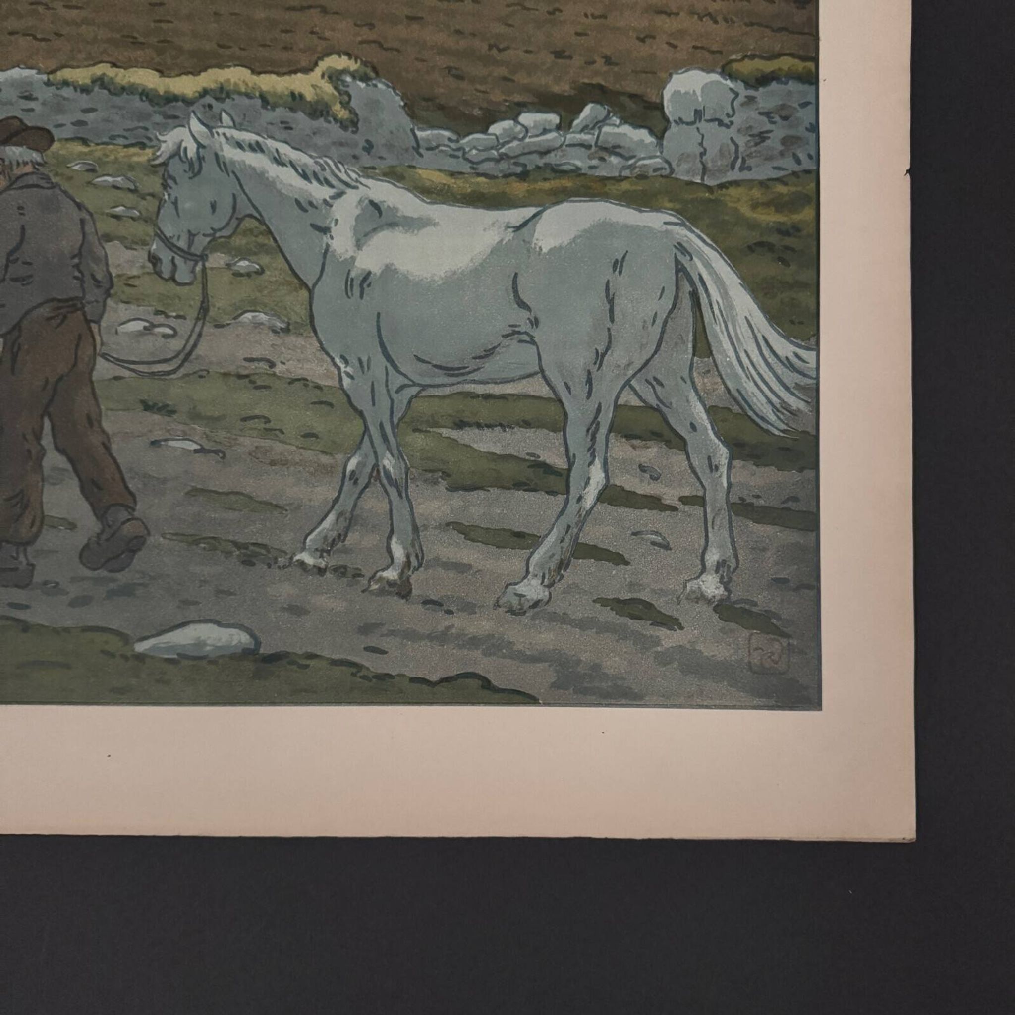 Lithograph by Henri Rivière The Aspects of Nature - The Twilight