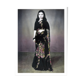Photograph of a beautiful Bombay resident in sari
