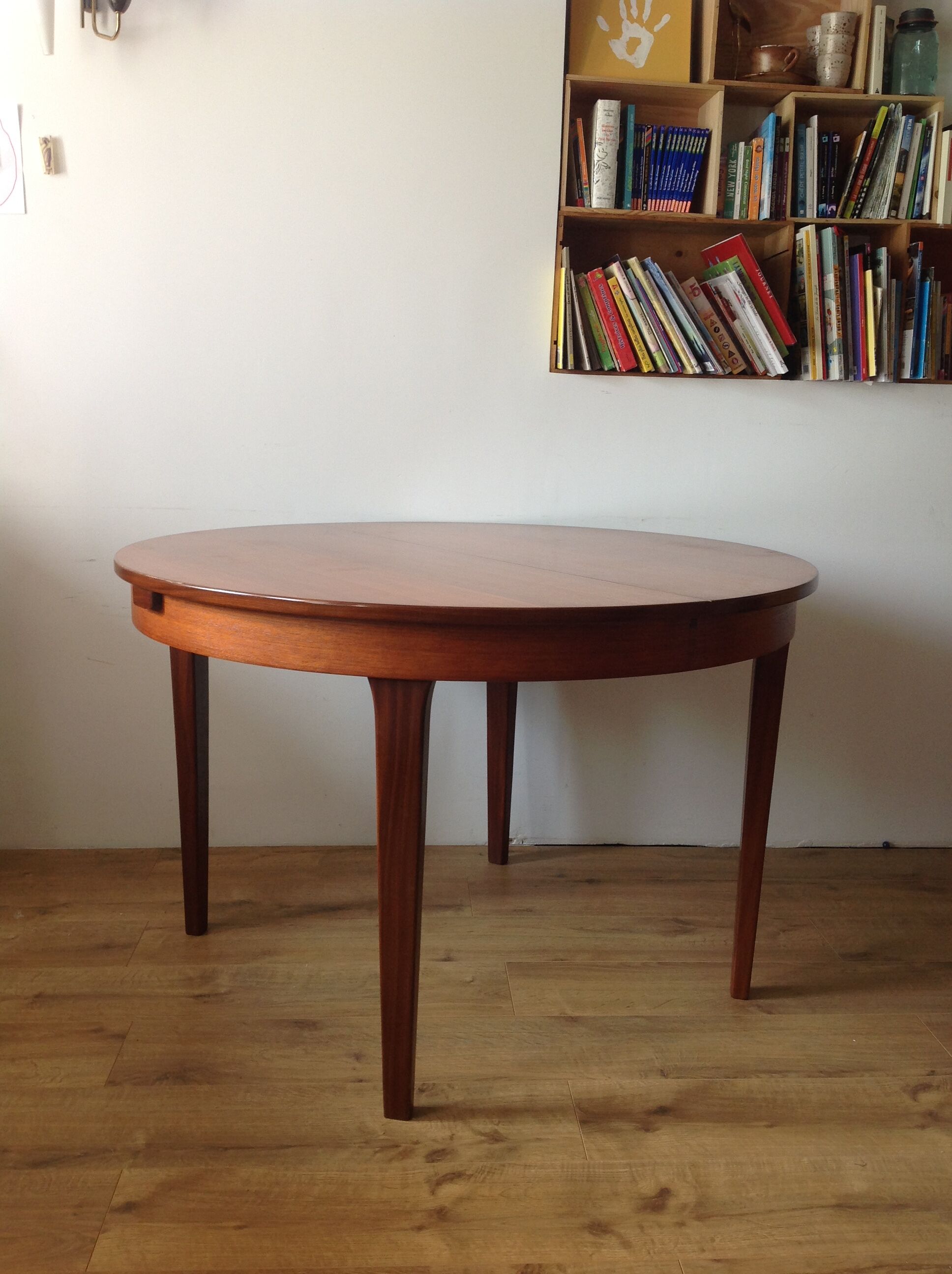 Scandinavian teak round table