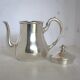 Paire de cafetières plaqué argent