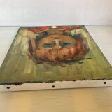 Oil portrait painting on canvas signed