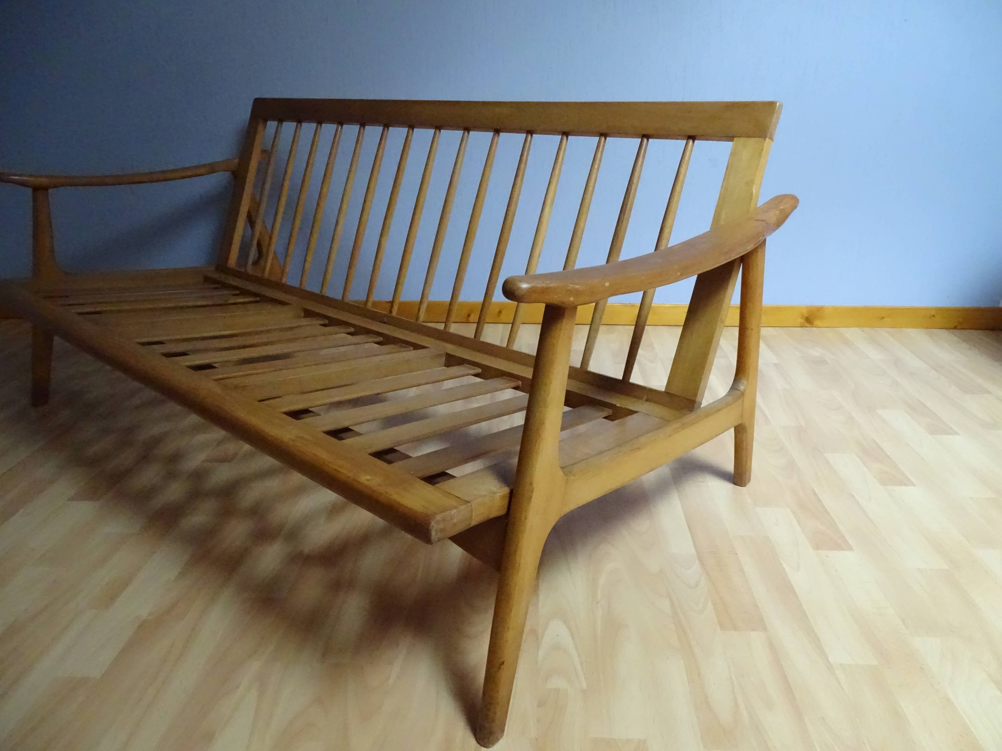 Scandinavian lounge bench and two armchairs
