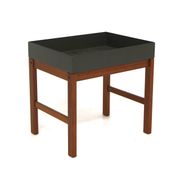 Scandinavian teak and metal planter, Sweden 1960
