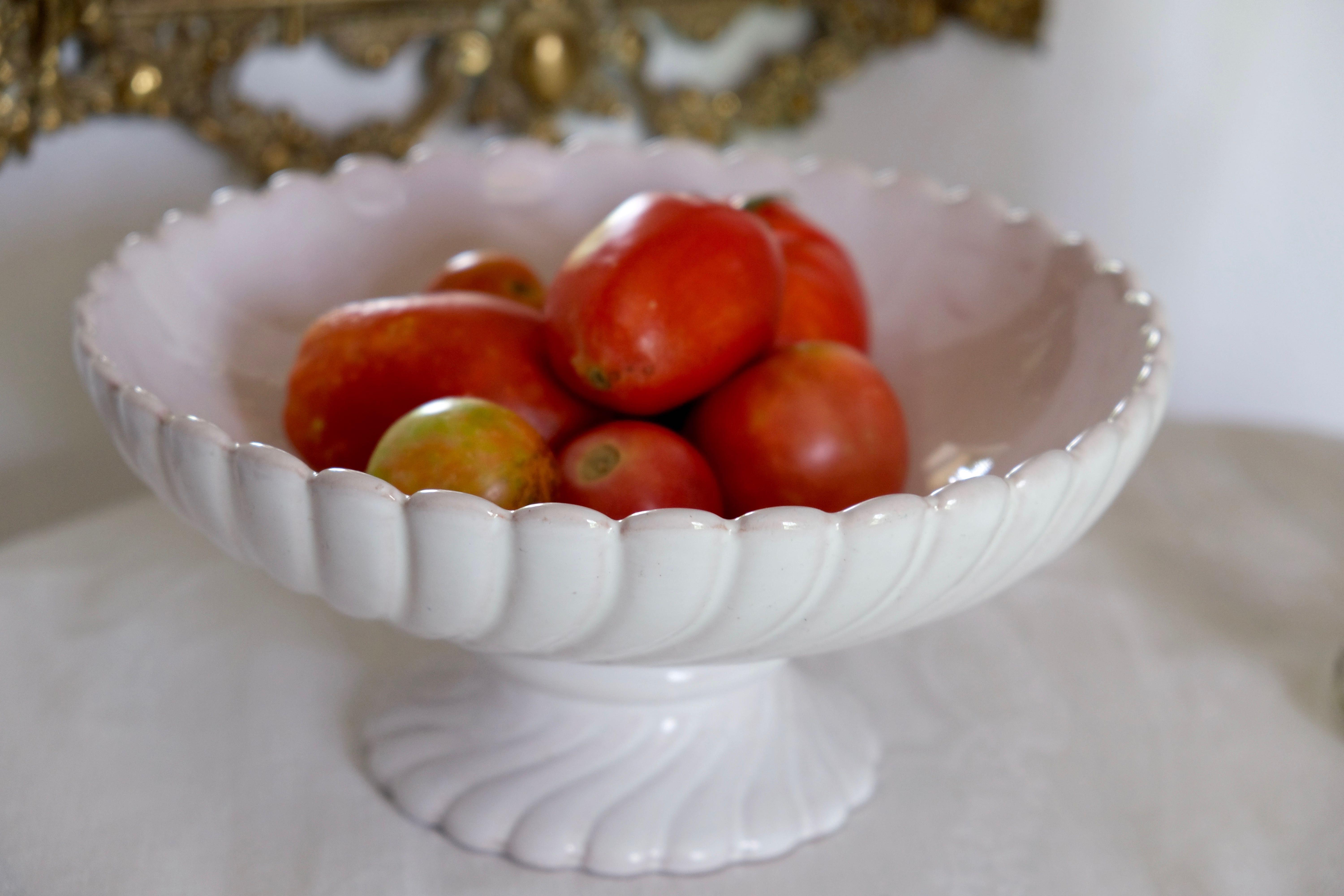 Old white sted fruit cup Lallier Moutiers