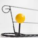 Black iron coat rack with mirror 1950s