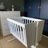 White wooden cradle
