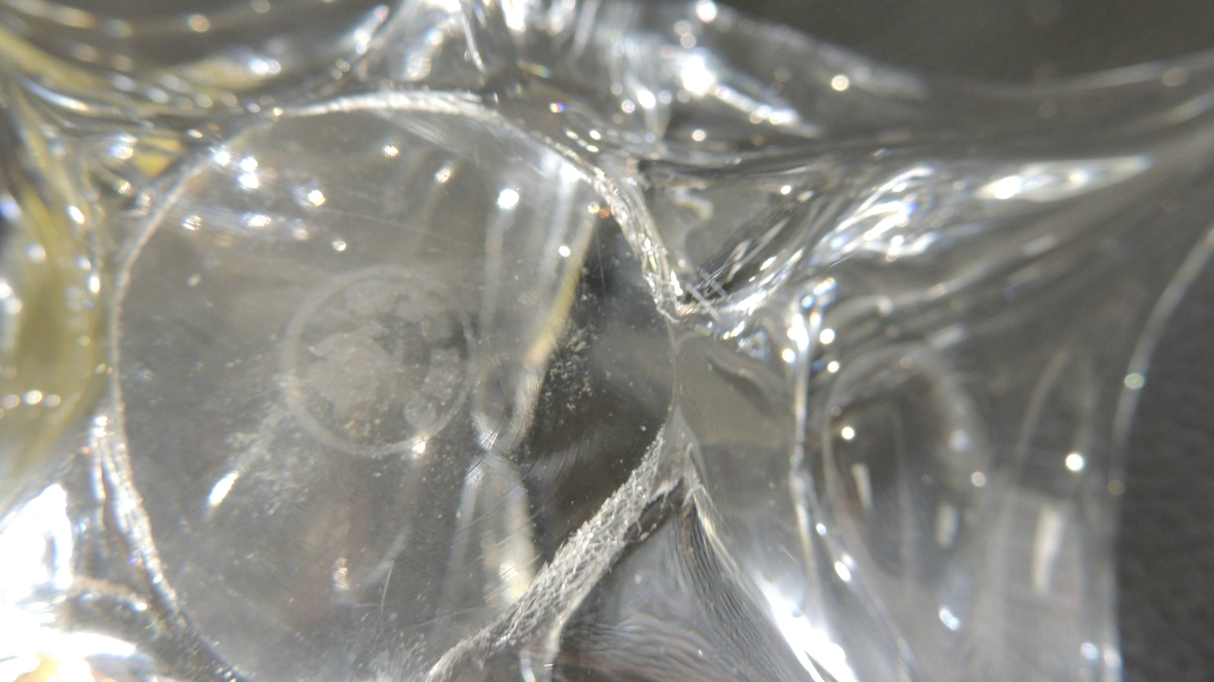 Crystal fruit bowl / signed / Vintage