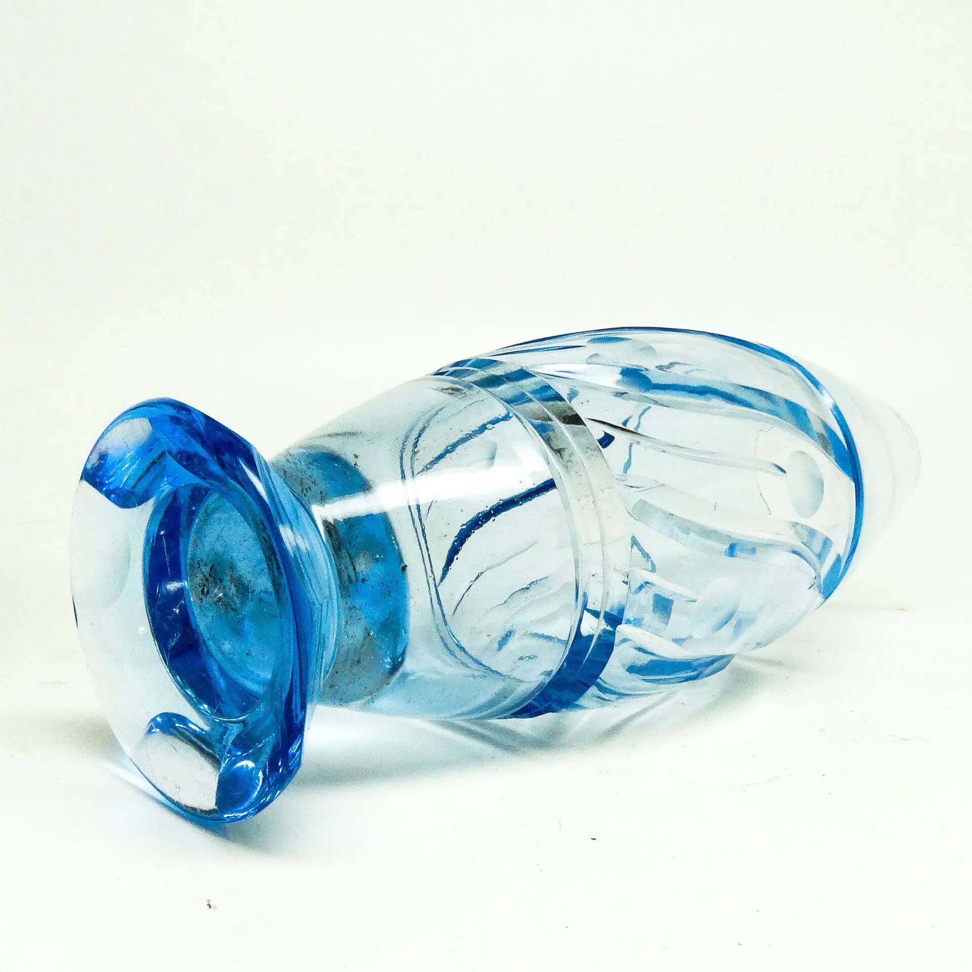 Mid-century modern vase, crystal, Czechoslovakia, 1950s