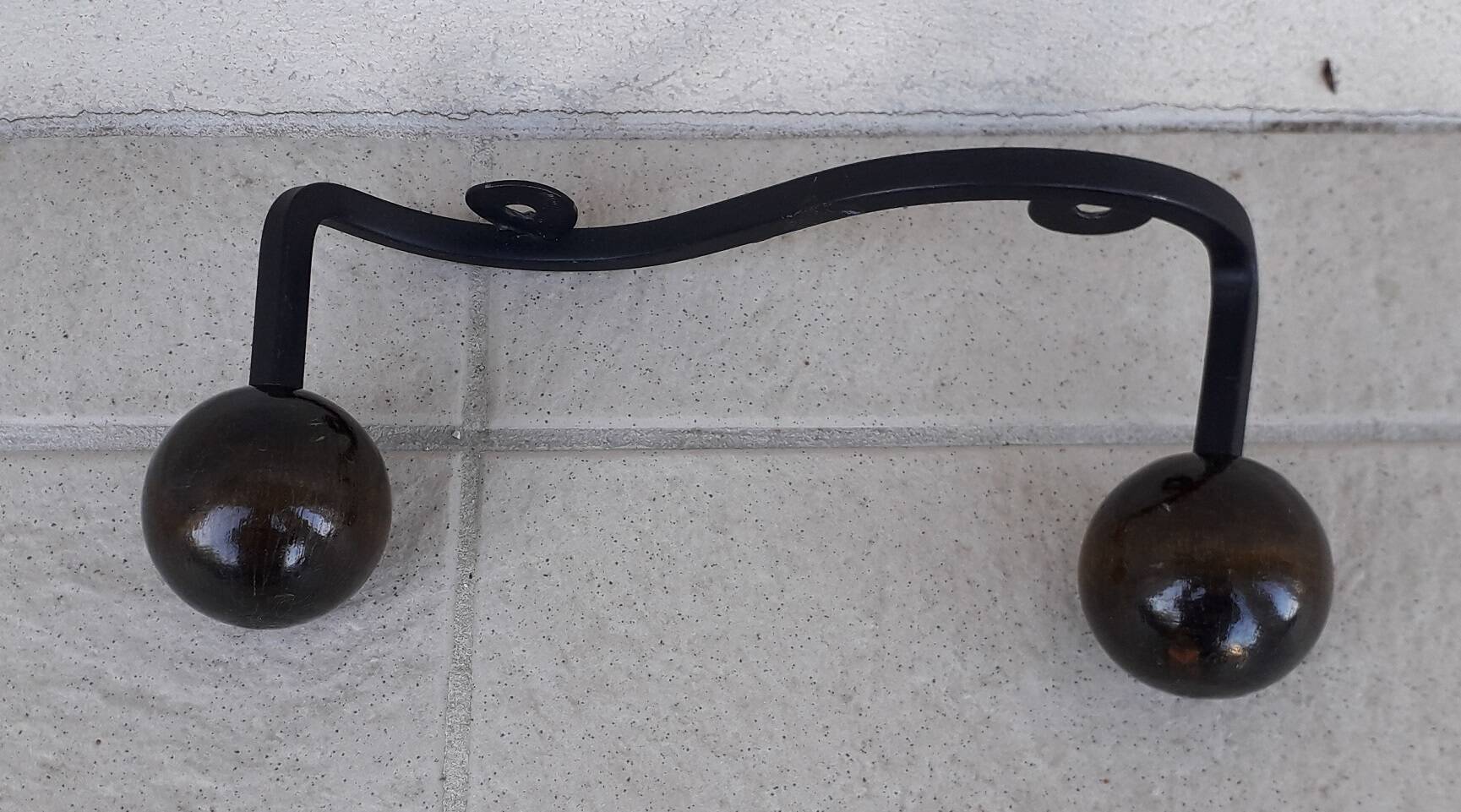 Coat rack with two hooks