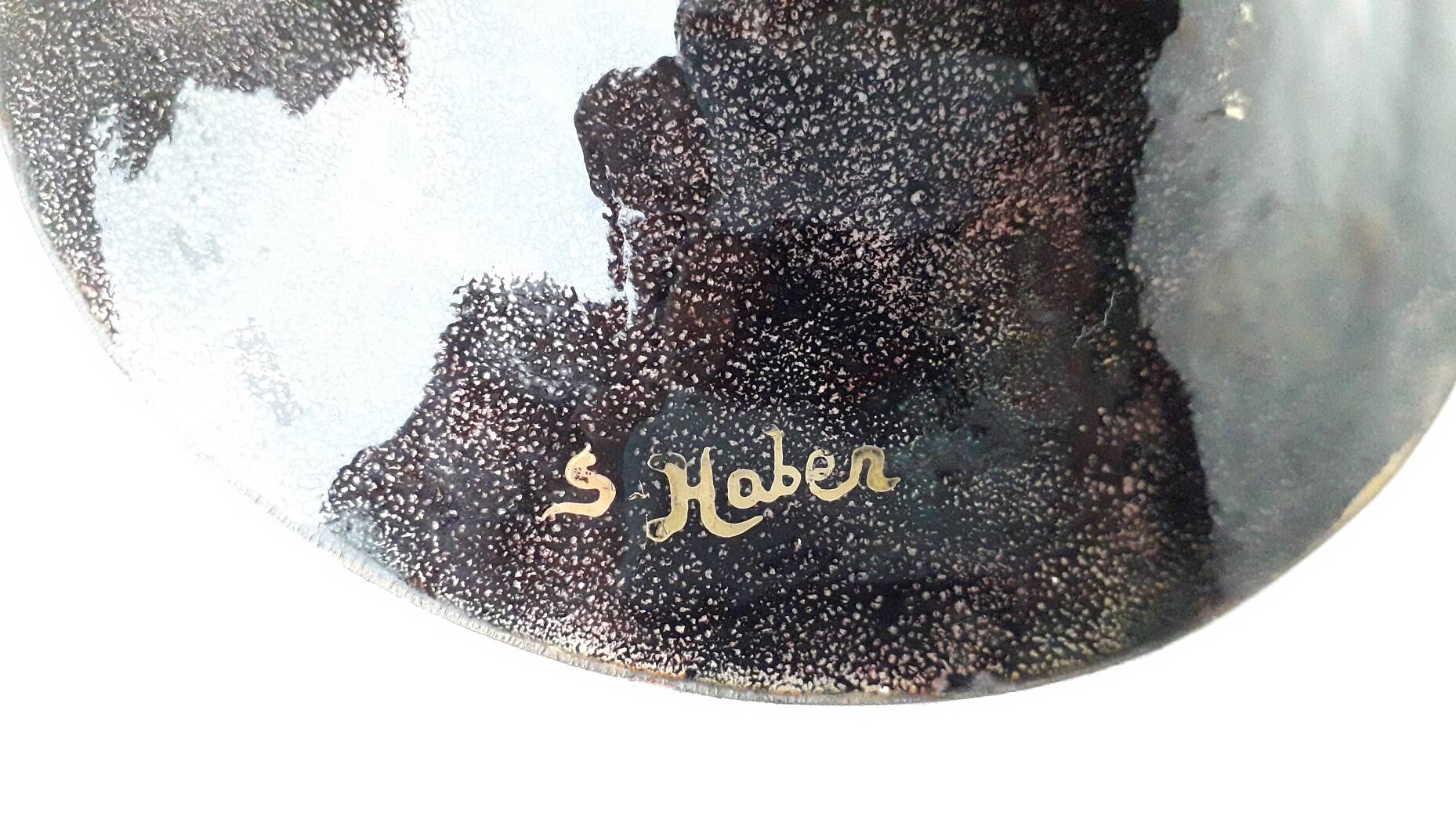 Ashtray bowl in enamel