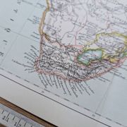 Imprimée en 1885, le sud de l'Afrique.
